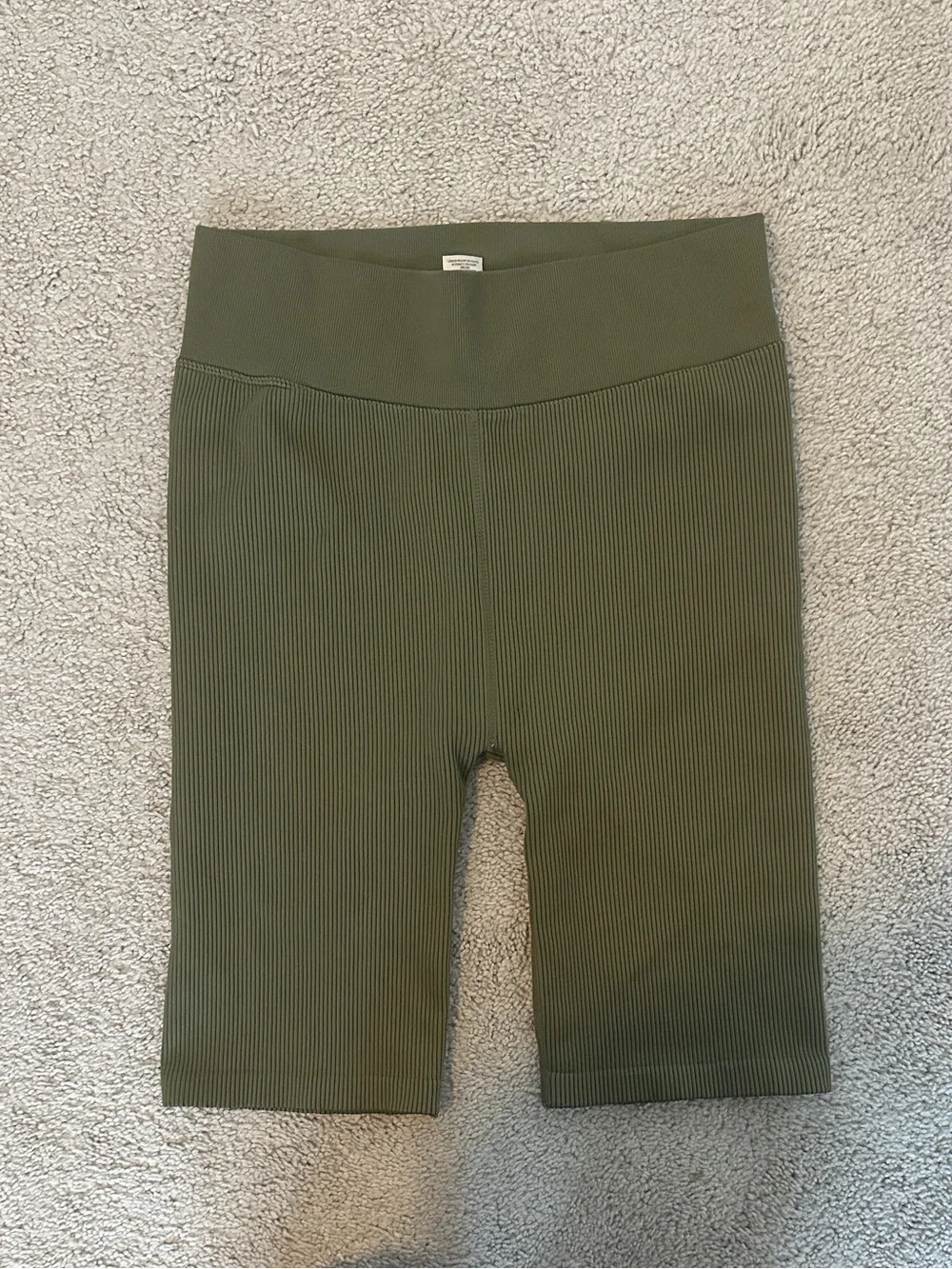Calvin Klein Olive Ribbed Bike Shorts Large